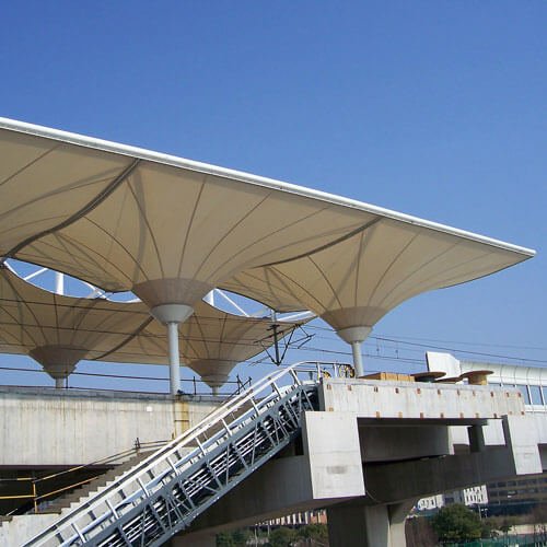 train station fabric canopy