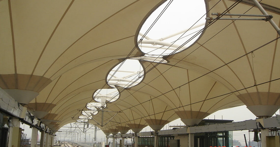 train station fabric canopy