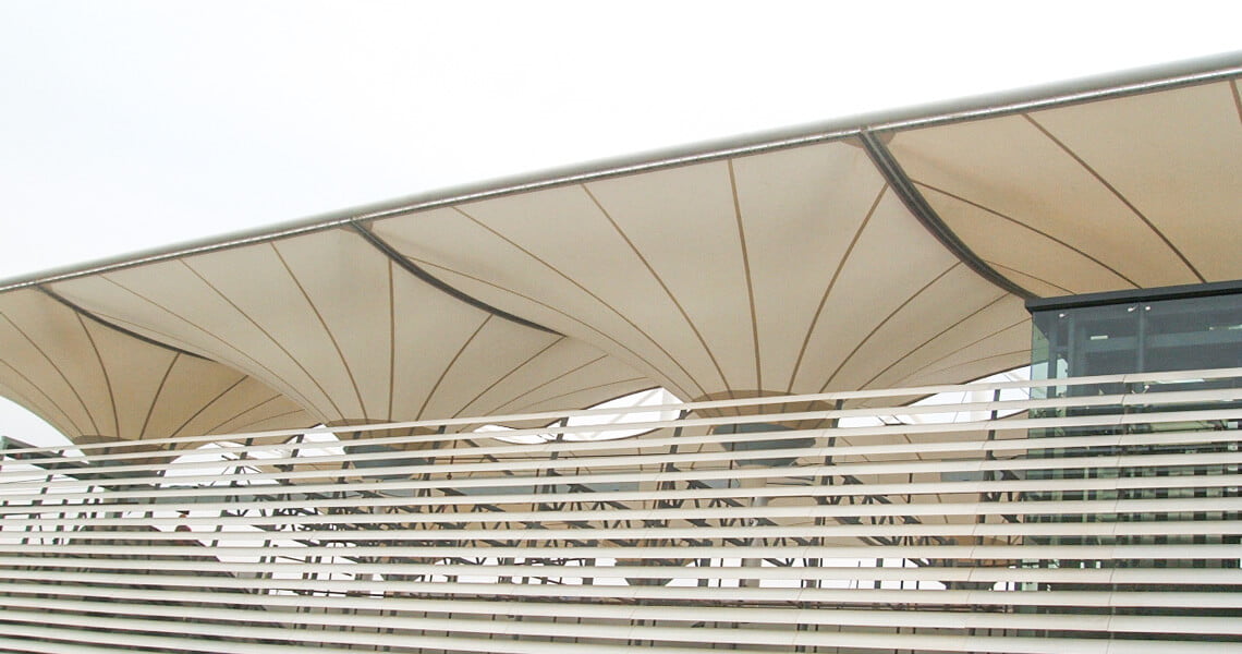 train station fabric canopy