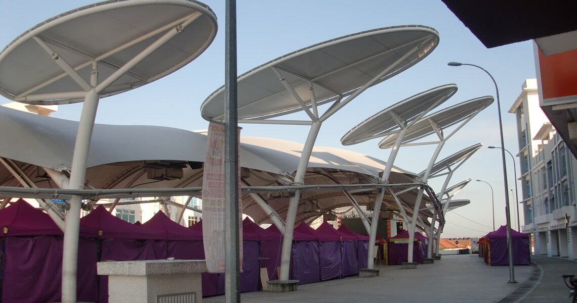 Public Square Membrane Fabric Structure