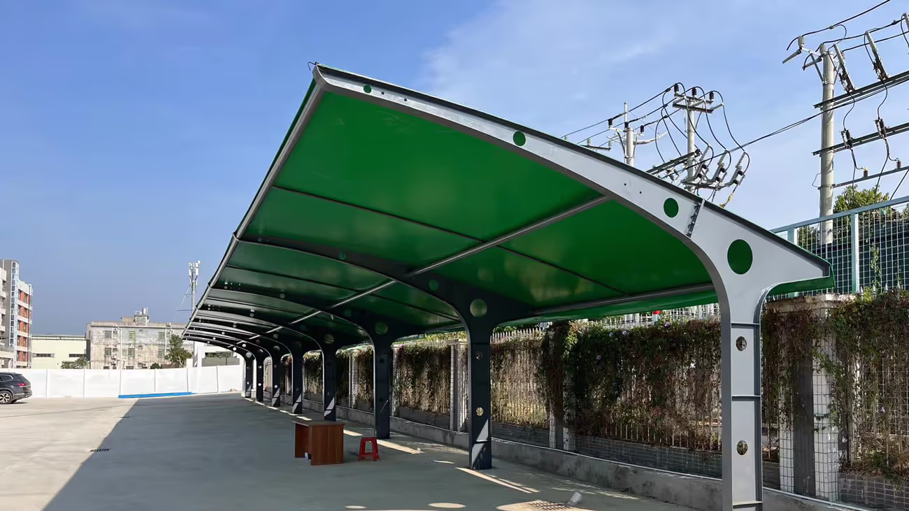 Fully Bolted PVDF Membrane Structure Canopy