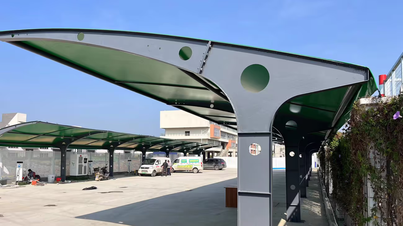 Fully Bolted PVDF Tensioned Membrane Structure Canopy