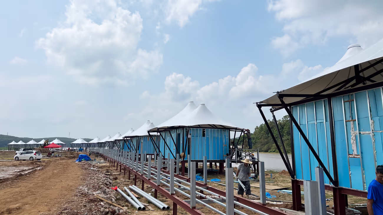 Hotel Tent Tensile Fabric Roof