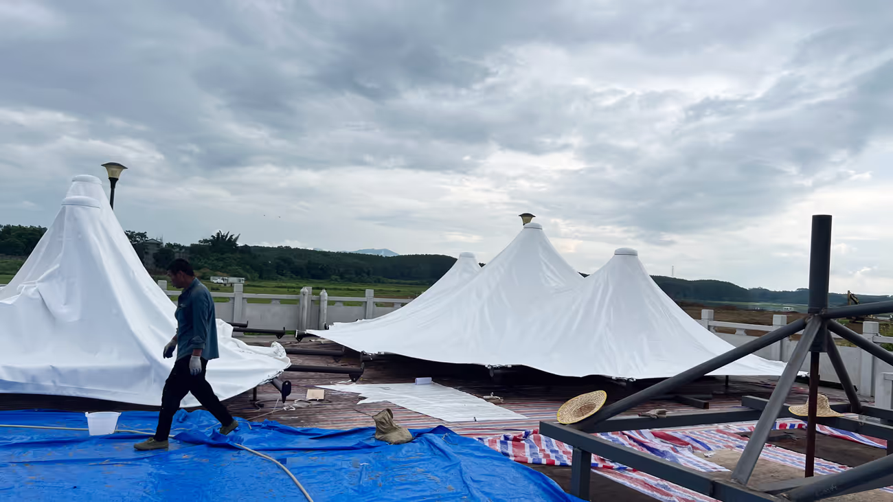 Tent Hotel Tensile Fabric Roof