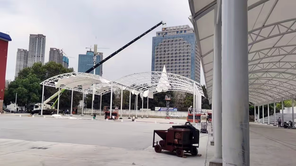 barrel vault shade structure
